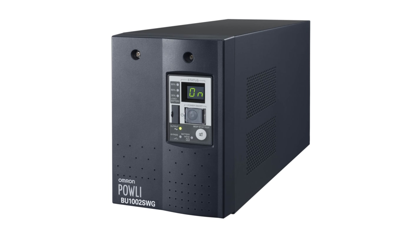 Alimentatore Omron BU1002SWG, tensione di ingresso 220/240 V, capacità 1000 VA, frequenza 50/60 Hz, tipo torre.