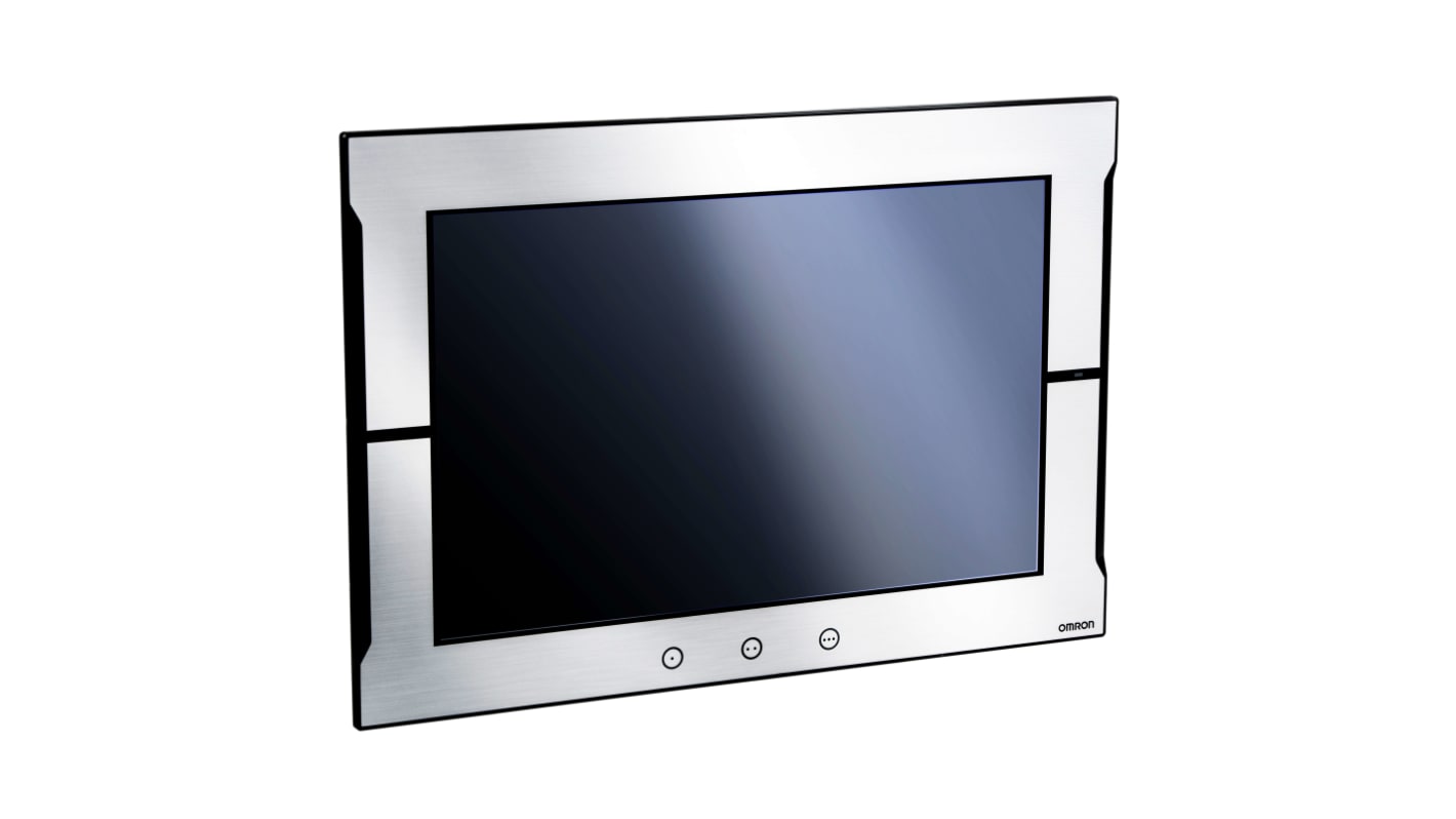 Omron NA5-15W101S-V1, display HMI touchscreen 15,4", risoluzione 1280 x 800, telaio argento, IP65.