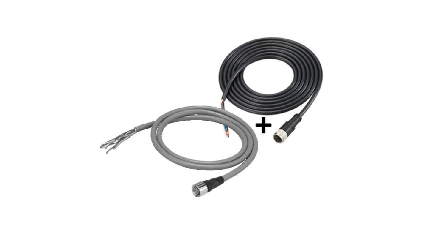 Cavo di collegamento Omron F39-JG15A, lunghezza 15 m, per servomotori F3SG-RA, connessione maschio, compatibile con potenze da 50 a 750 W.