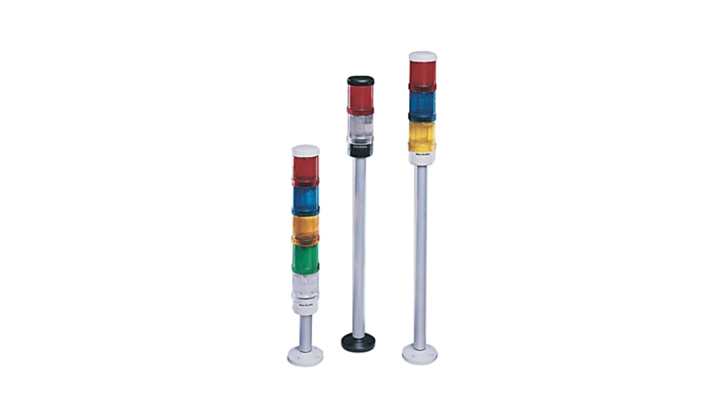Modulo torretta di segnalazione Rockwell Automation 855E-G24SA3, 24 V, lampada impilabile grigia da 50 mm.