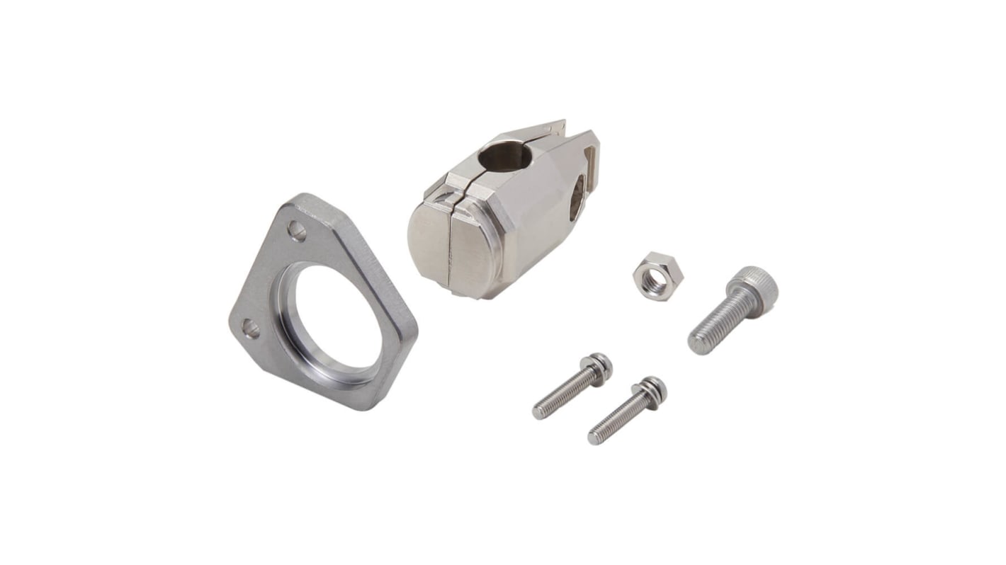 Staffa di montaggio Omron E39-L261 per guida, compatibile con la Serie E3AS, grado di protezione IP50.