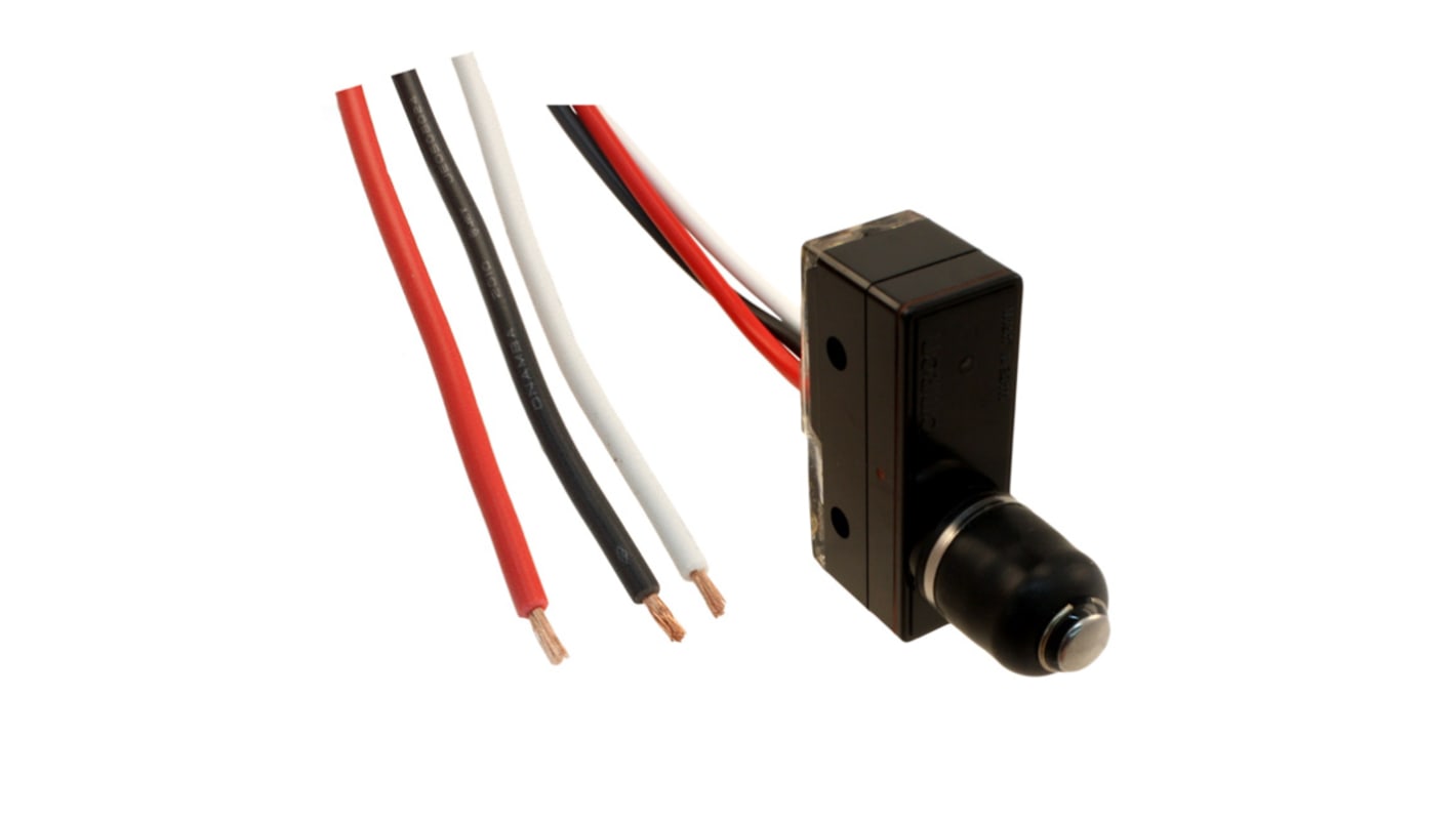 Microinterruttore Omron Z-15GK355 SPDT, 15A, attuatore a pistone, terminale a saldare, temperatura -25 a 80 °C.