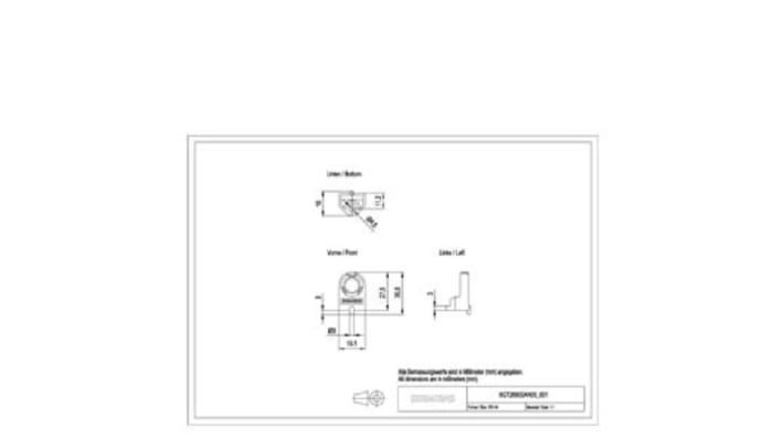 Contenitore angolare Siemens 6GT2690-0AN00 per dispositivi MDS, supporto per transponder da 16 mm, materiale PA 6 GF, colore nero.