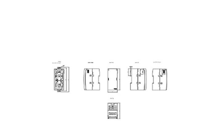 Coperchio Siemens 6NH3112-3BA00-1XX2 per SIMATIC RTU3000C, contenitore batterie, dimensioni 100 x 45 x 75 mm, classe di protezione IP20.