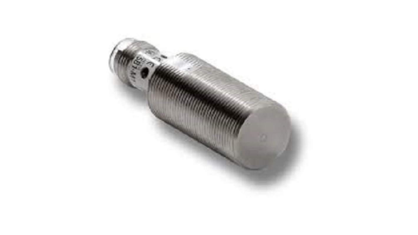 Sensore di prossimità cilindrico NPN Omron E2FM-X1R5C1-M1, corpo in acciaio inox M8, distanza di rilevamento 1,5 mm, connettore M12.