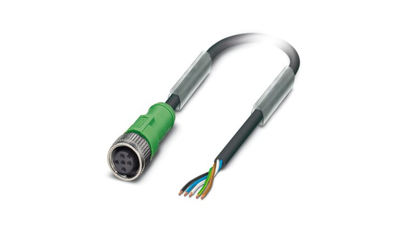 Cavo sensore/attuatore Phoenix Contact 1693597 M12 PUR 15m CuSn - Connessioni affidabili, filettatura M12, materiale PUR senza alogeni.