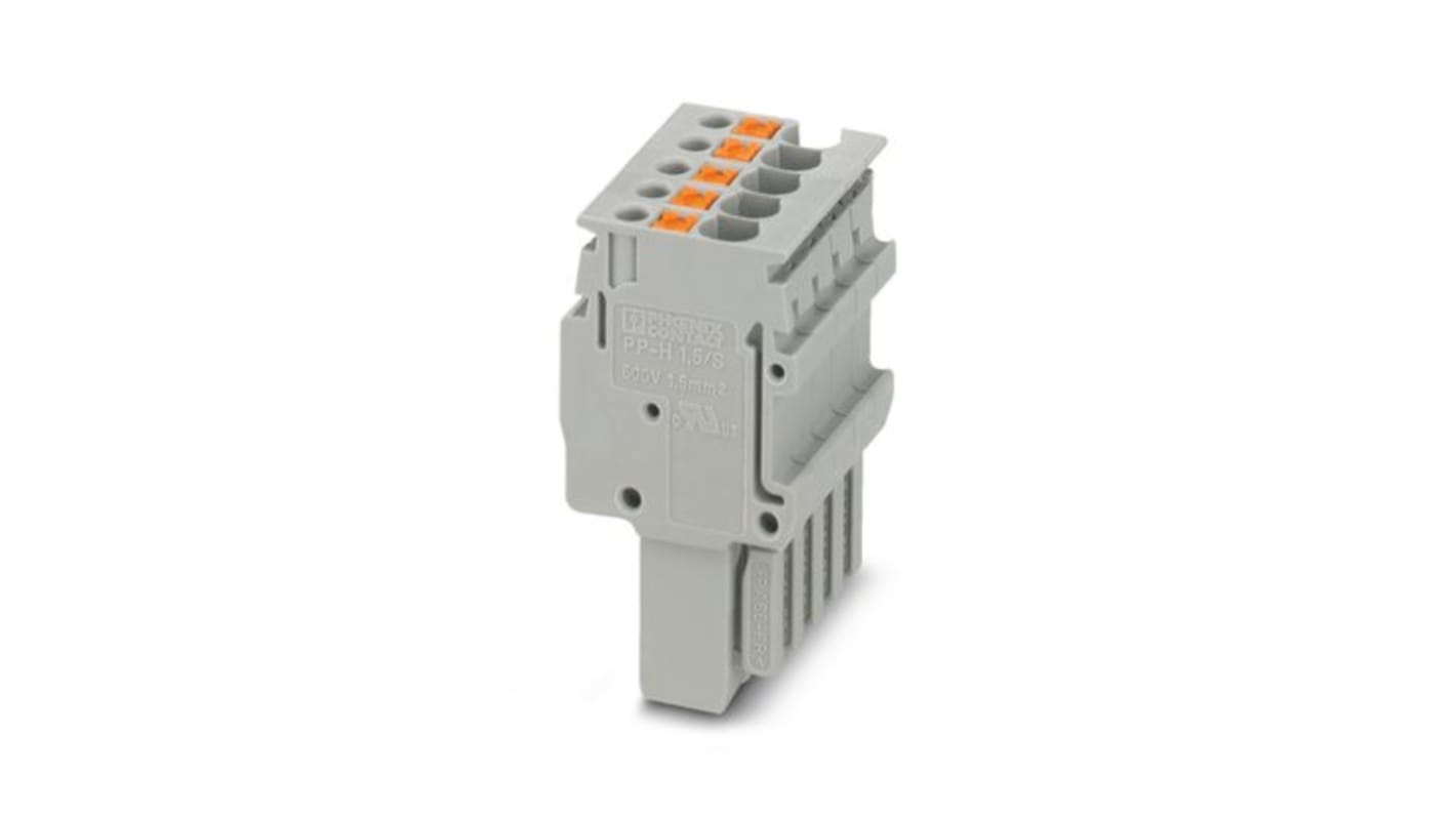 Connettore maschio a innesto Phoenix Contact 3212549, passo 3.5mm, grigio. Etichettatura ampia, materiale isolante PA. Ideale per applicazioni industriali.