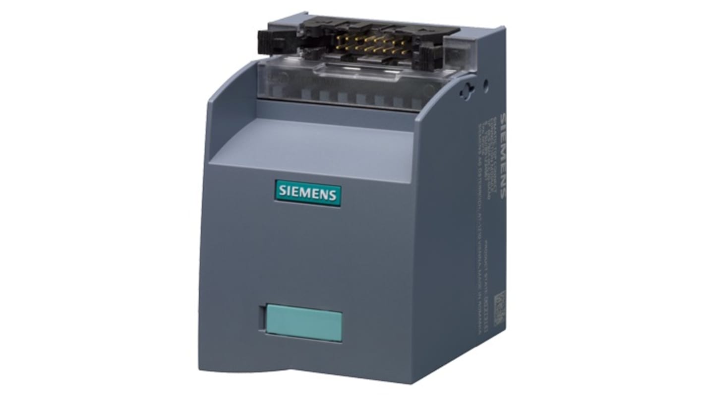 Morsettiera Siemens 6ES79240BB200AA0 per modulo di uscita, 8 canali, montaggio su guida DIN, corrente nominale 1 A.