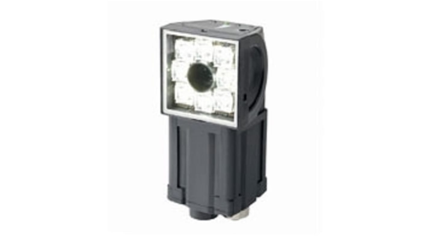 Lettore codici a barre Omron FQ-CR15010F-M, distanza di lettura 38-60 mm, alimentazione 24 V, uscita PNP, connettore incluso.