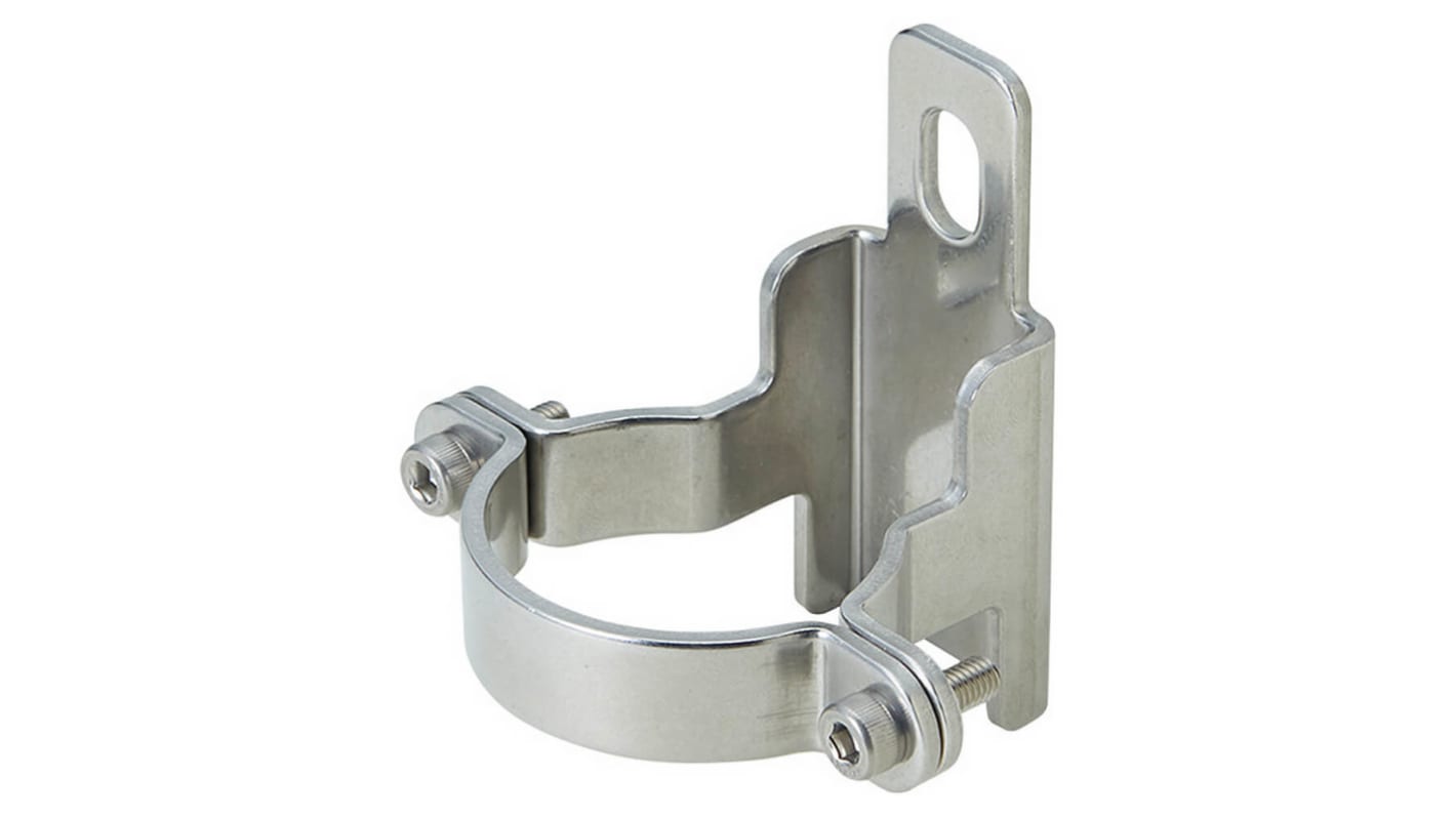 Staffa di montaggio Omron F39-LSGTB-K per F3SG-SRB IP69K, con opzioni di montaggio laterale e posteriore, conforme a EN ISO 13849-1:2015.