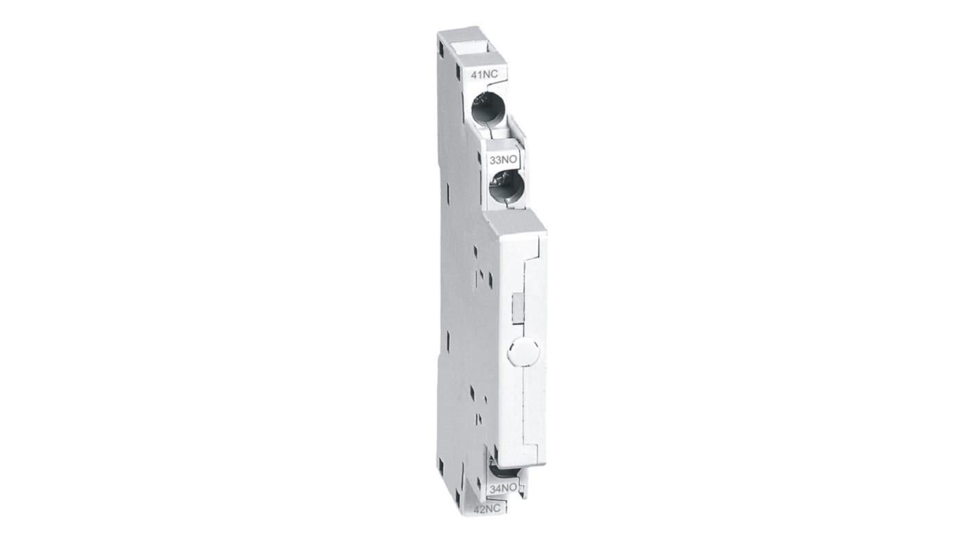Legrand 417400, modulo contatti ausiliari monofase, 1 NA e 1 NC, montaggio laterale, 230 V, 3 A.