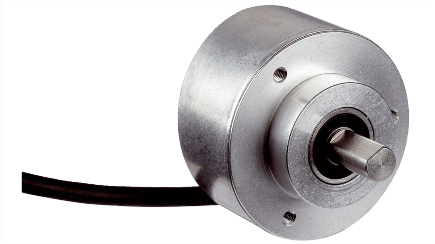 Encoder incrementale Sick DFS60B-S4PM10000, 10000 impulsi/giro, montaggio a flangia, IP65/IP67, dimensioni 60x60x62.1 mm.