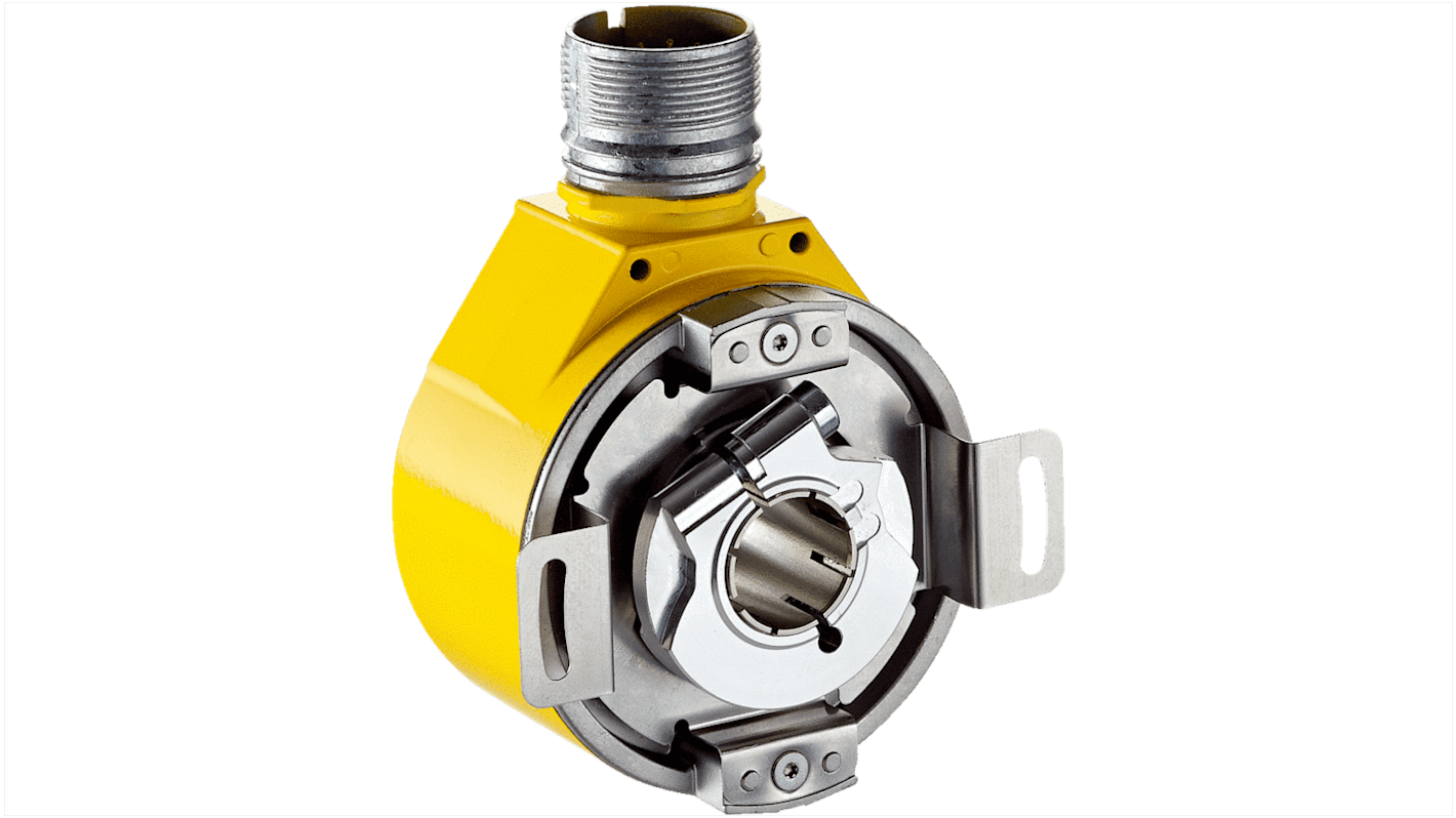Encoder Sick DFS60S-THOA01024, 1024 impulsi, uscita Sin/Cos, montaggio a flangia, dimensioni 60x72x43 mm, IP65.