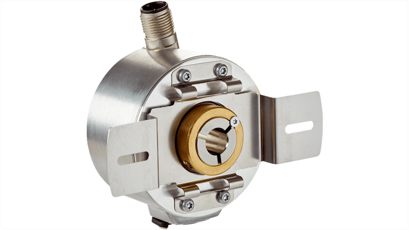 Encoder incrementale Sick DUS60E-TJKF0AAA, risoluzione 2400 ppr, montaggio a flangia, IP65, temperatura -30/+90 °C.