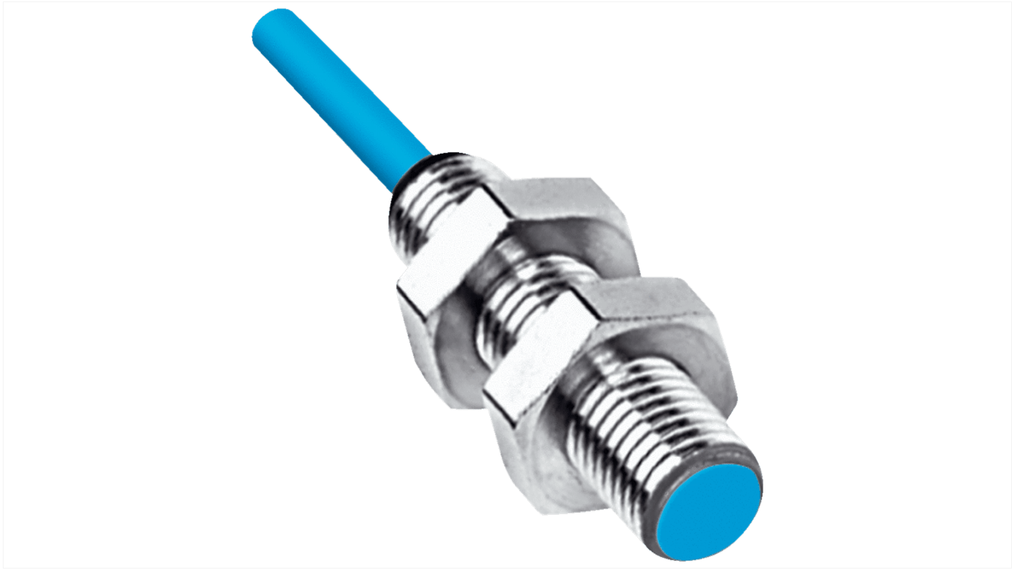 Sensore di prossimità induttivo cilindrico Sick IM08-01B-N-ZW0, NC, M8 x 1, rilevamento 1 mm, IP67, 30 mm x 3,5 mm, alimentazione 7,5-25 V cc.