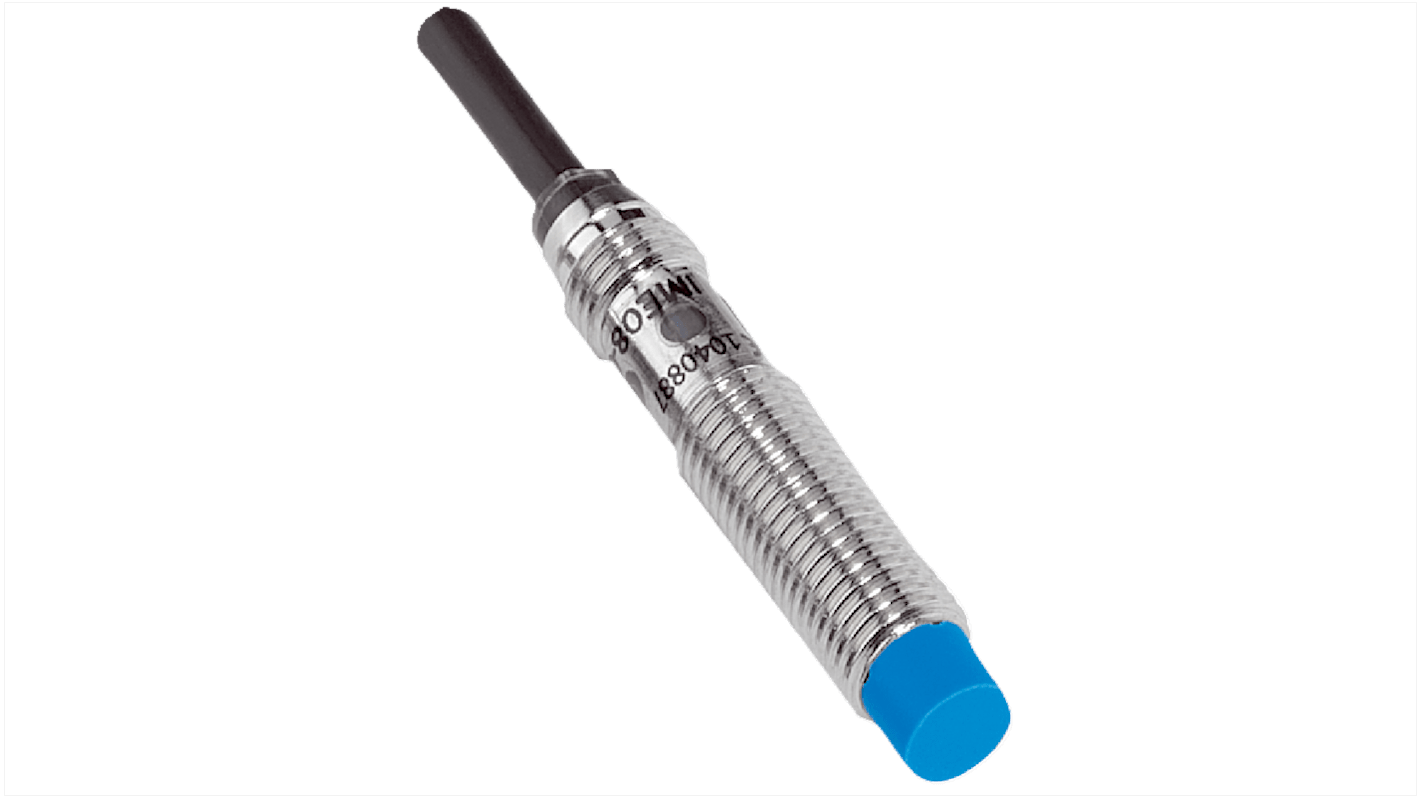 Sensore di prossimità induttivo cilindrico Sick IME08-2N5POZW2K, filettatura M8, gamma di rilevamento 2,5 mm, IP67.