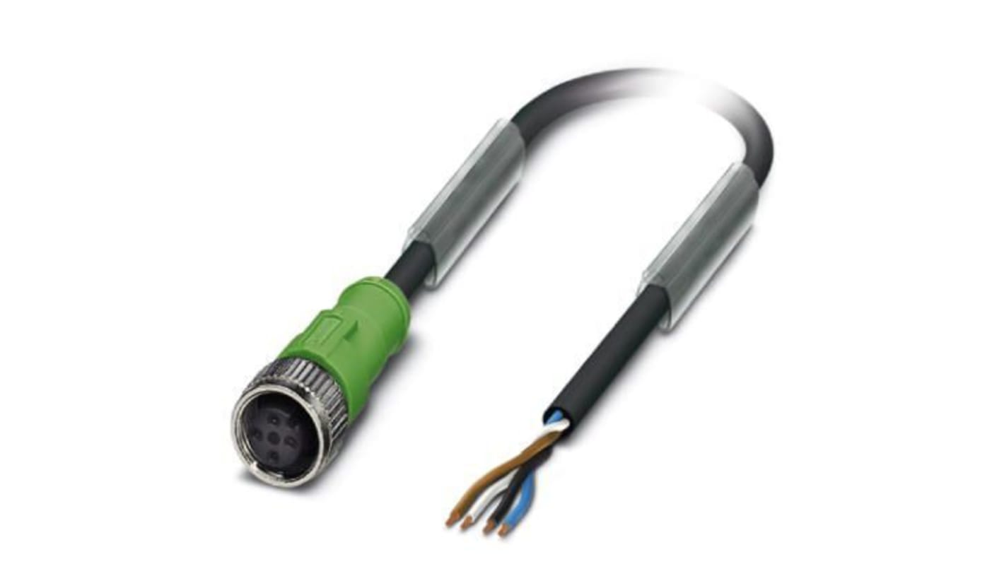 Cavo sensore/attuatore Phoenix Contact 1404408, connettore M12 femmina angolato, 5m IP65/IP67/IP68. Componenti testati al 100%. Ideale per applicazioni industriali.