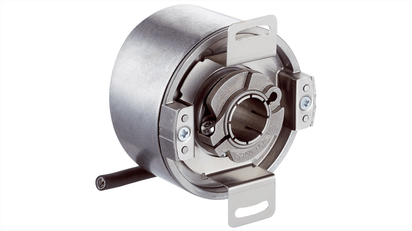 Encoder rotativo Sick SFS60-HPKT0K02, 1024 impulsi, uscita binaria, montaggio a flangia, dimensioni 72x43 mm, IP65.