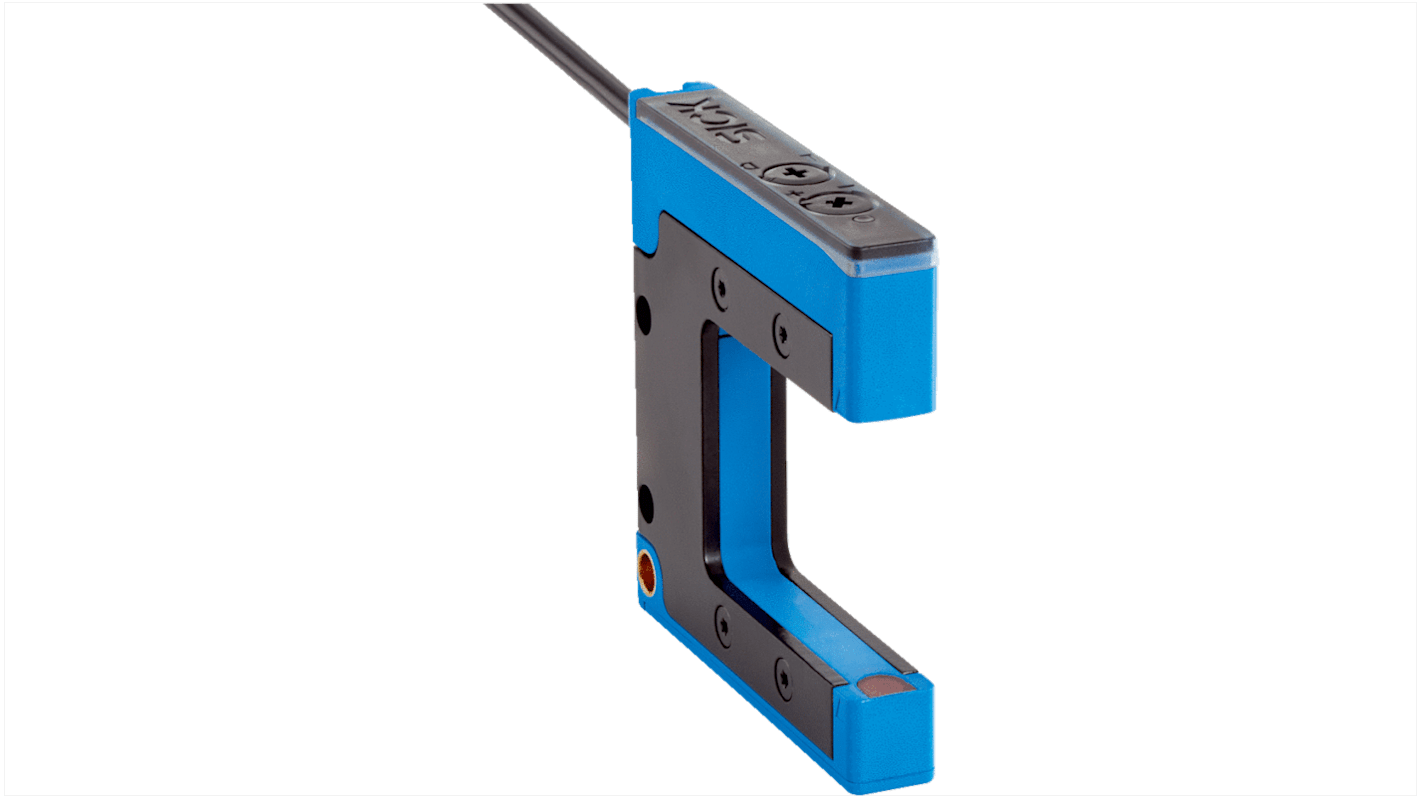 Sensore fotoelettrico a forcella Sick WFE-030040B137, rilevamento 40 mm, montaggio a pannello, grado di protezione IP67.