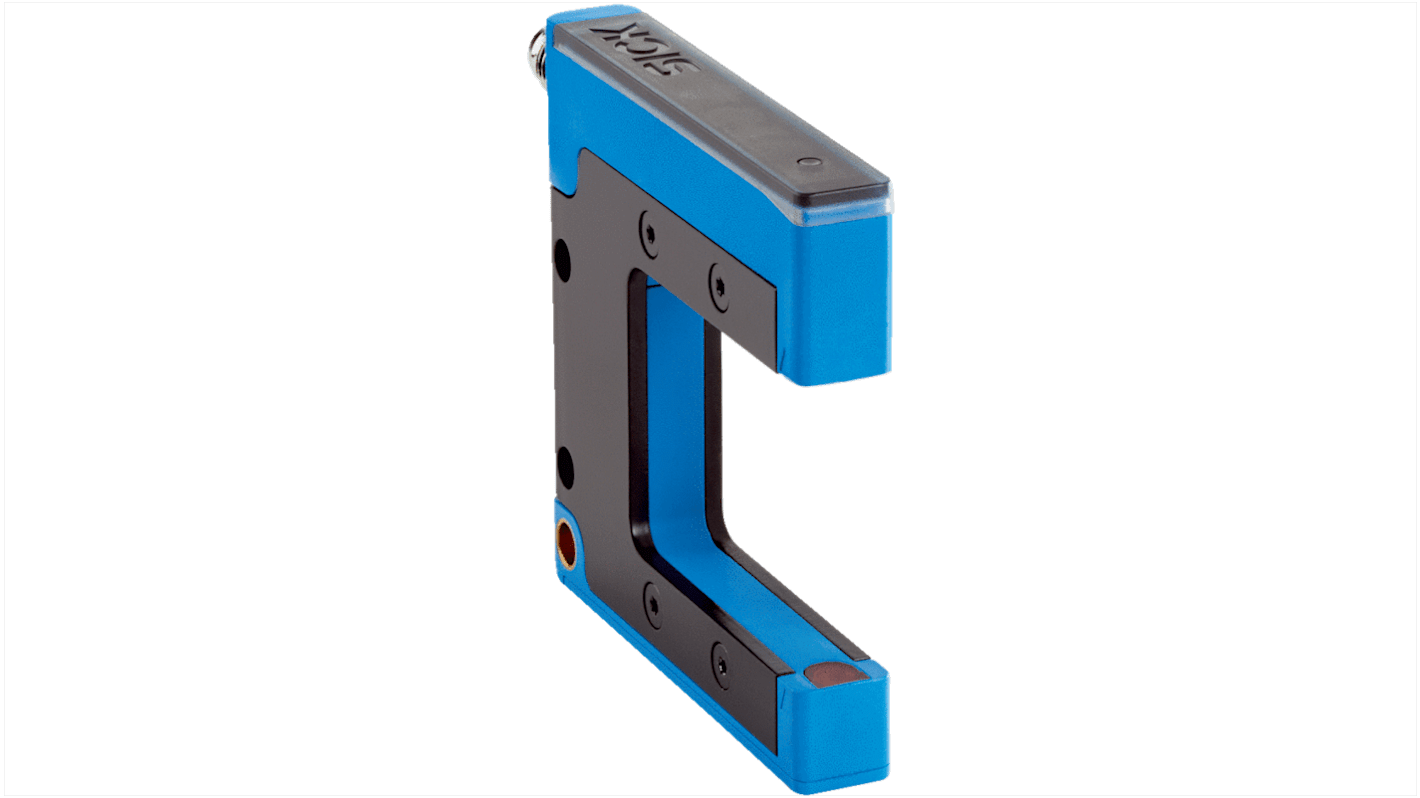 Sensore fotoelettrico a forcella Sick WFE-030040B321, rilevamento 30 mm, uscita NPN/PNP, grado di protezione IP67.