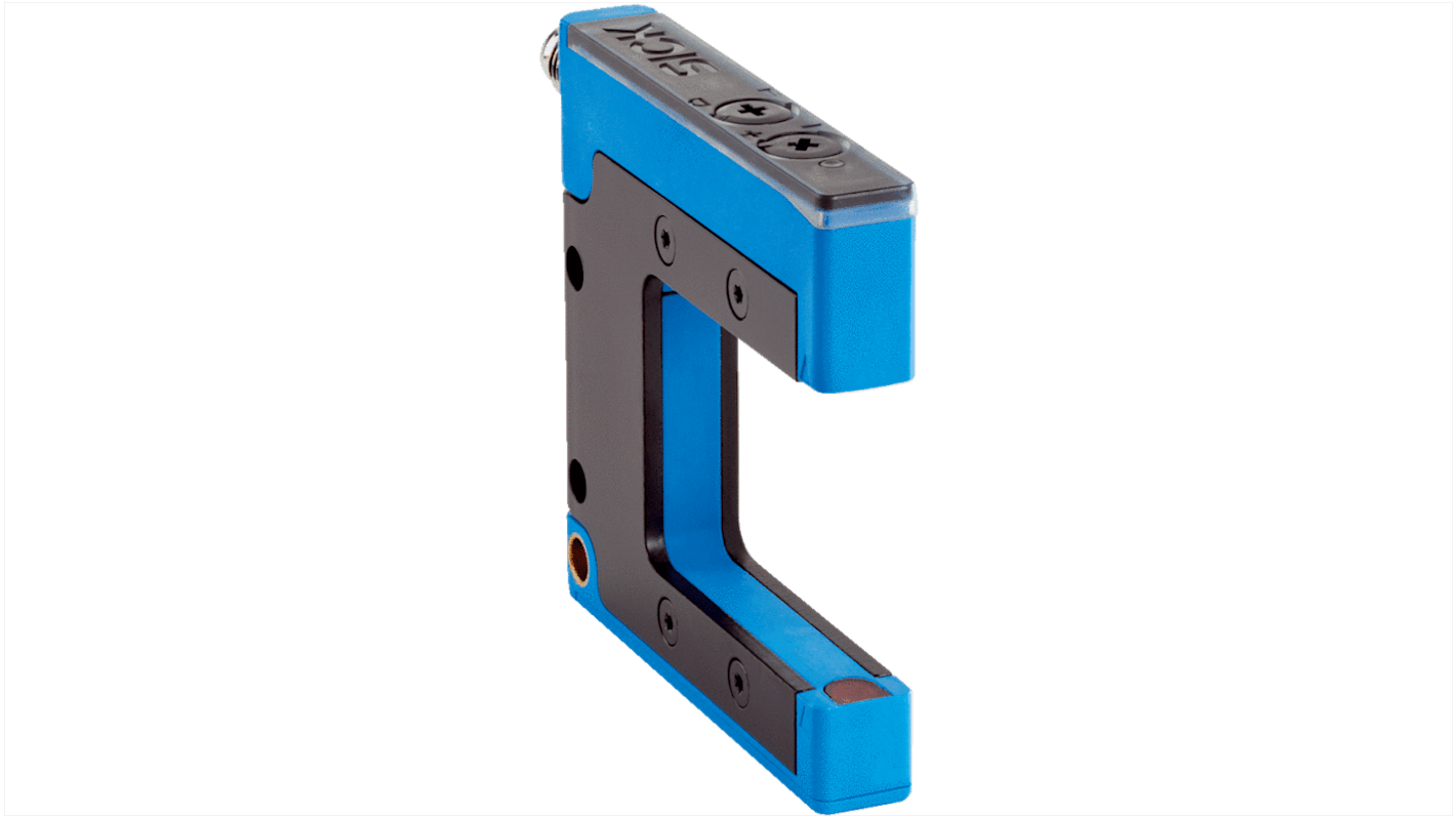 Sensore fotoelettrico a forcella Sick WFE-030040B337, rilevamento 40 mm, IP67, montaggio a pannello, temperatura -20/+60 °C.