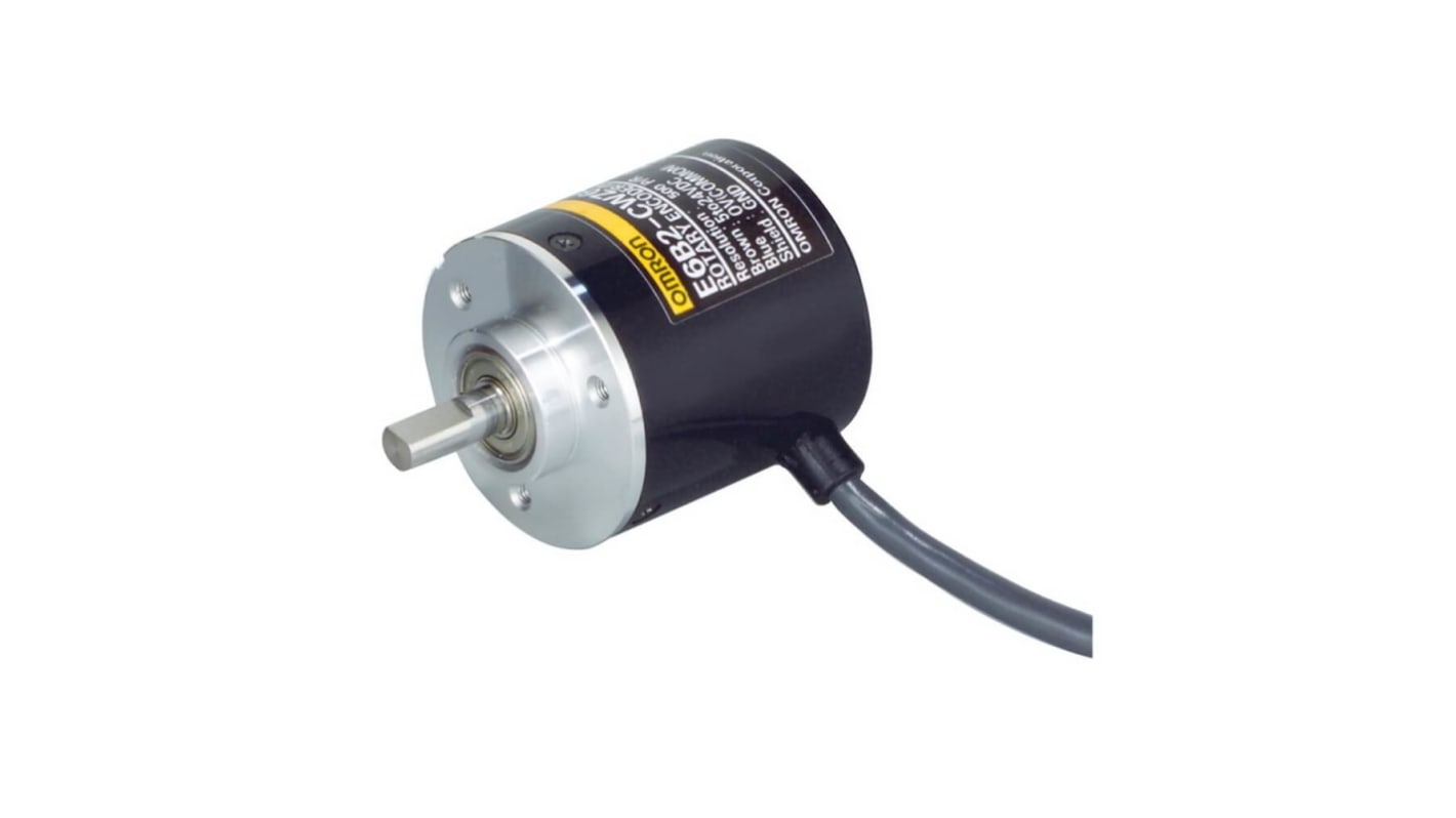 Encoder incrementale NPN Omron E6B2-CWZ6C, 600 impulsi/giro, albero 6 mm, tensione 5-24 V c.c., carico radiale 30 N.