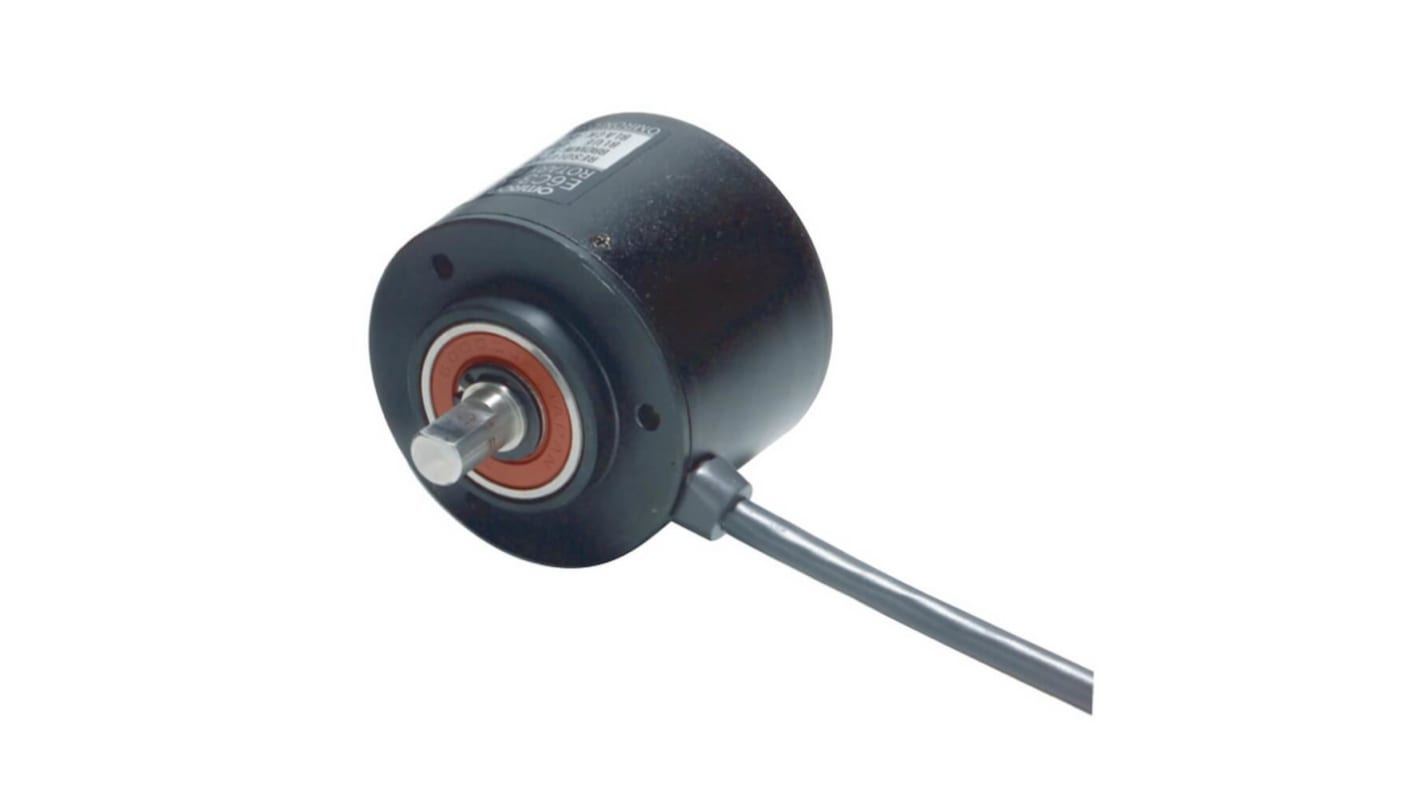Omron E6C3-AG5C, encoder assoluto NPN, 360 impulsi/giro, albero 8 mm, IP65, resistenza agli urti.