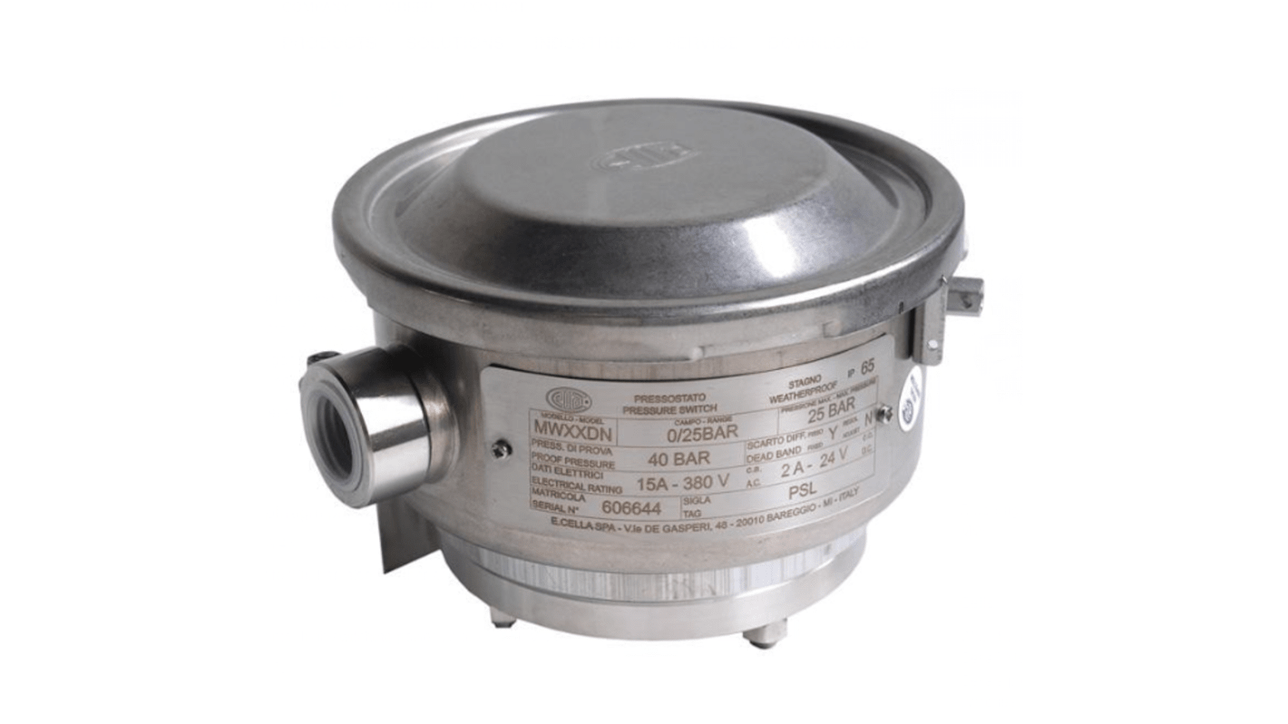 Sensore di pressione relativa WIKA 48776818, 0-6 bar, uscita SPDT, robusto, senza alimentazione, precisione 1%.