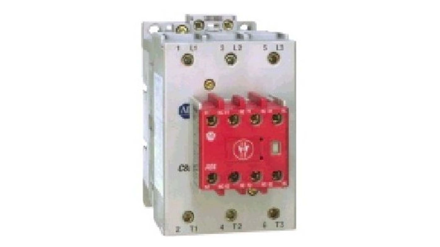 Contattore Rockwell Automation 100S-C97DJ22C, 3 poli, 97 A, bobina 24 V c.c., contatti a guida positiva, certificato SUVA.