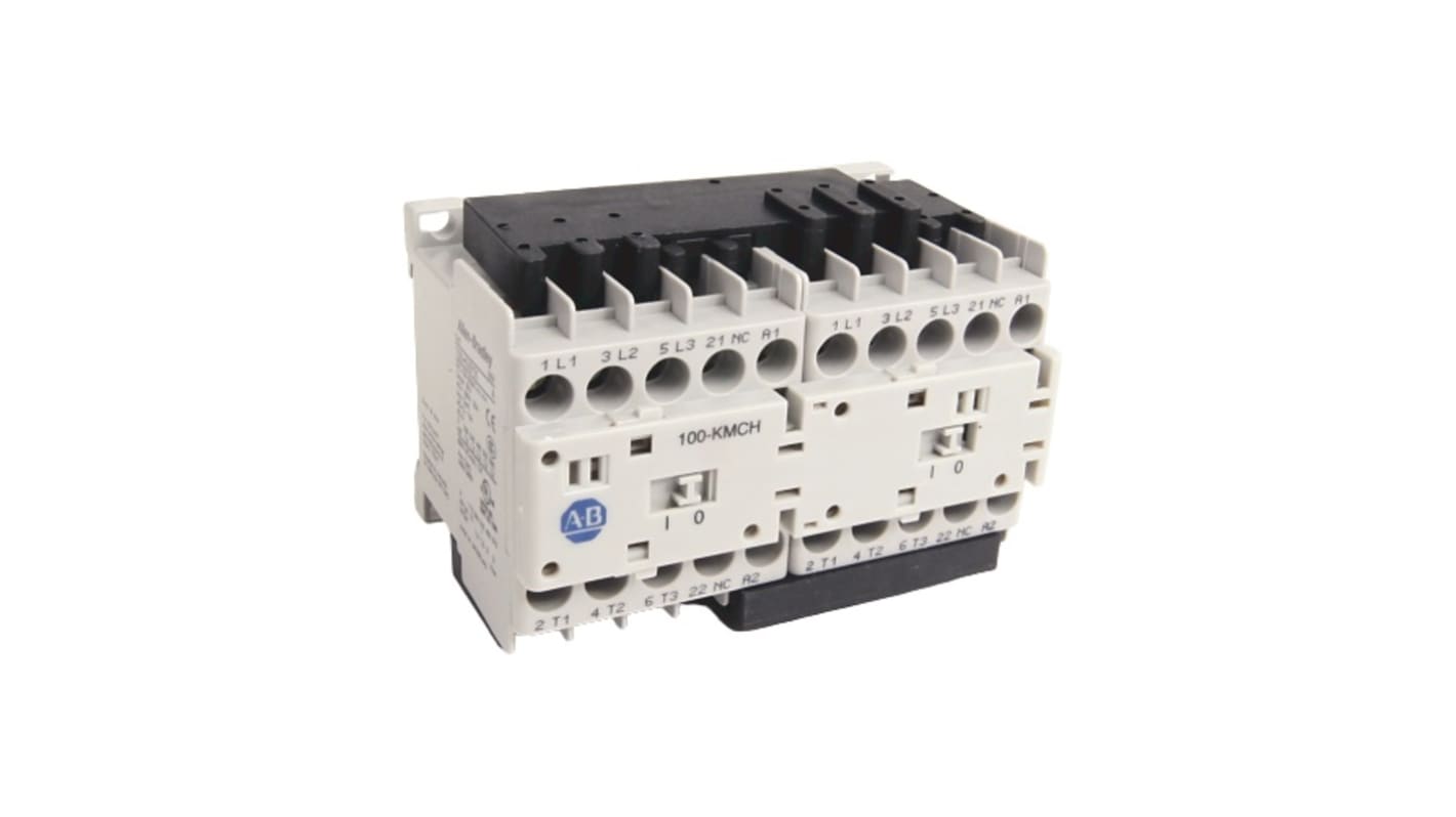 Teleinvertore Rockwell Automation 104-K05DJ02, 3 poli, 5 A, 24 V c.c., dimensioni 45 mm, protezione IP2X.