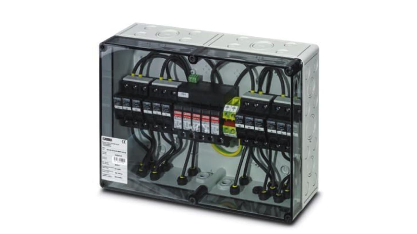 Phoenix Contact, protezione da sovracorrente Solarline, 40 kA, 1000 V cc, per impianti fotovoltaici e raccolta di stringhe.