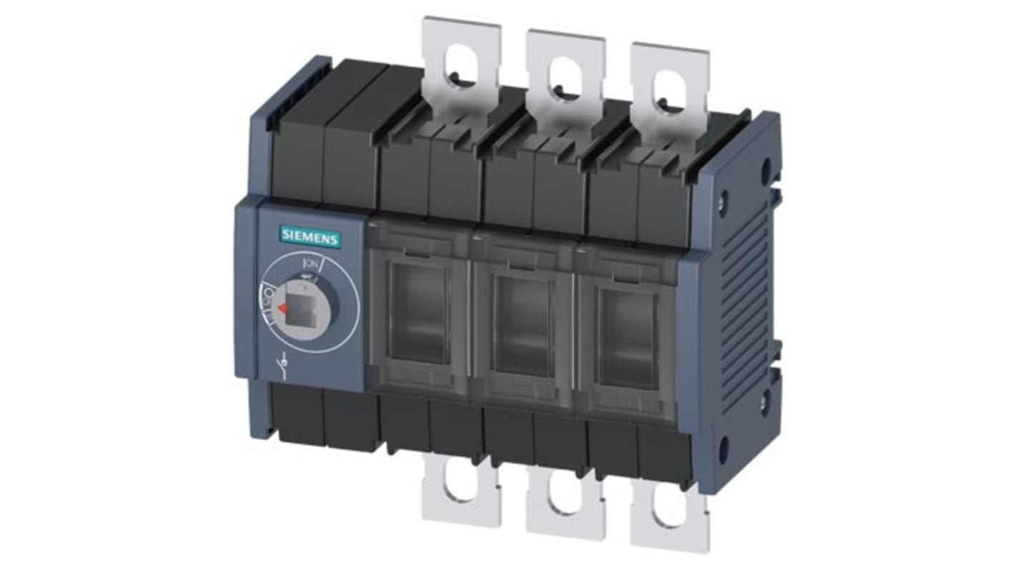 Sezionatore interruttore Siemens 3KD3230-0NE10-0, 125A, 3 poli, azionamento anteriore, scollegamento di sicurezza.