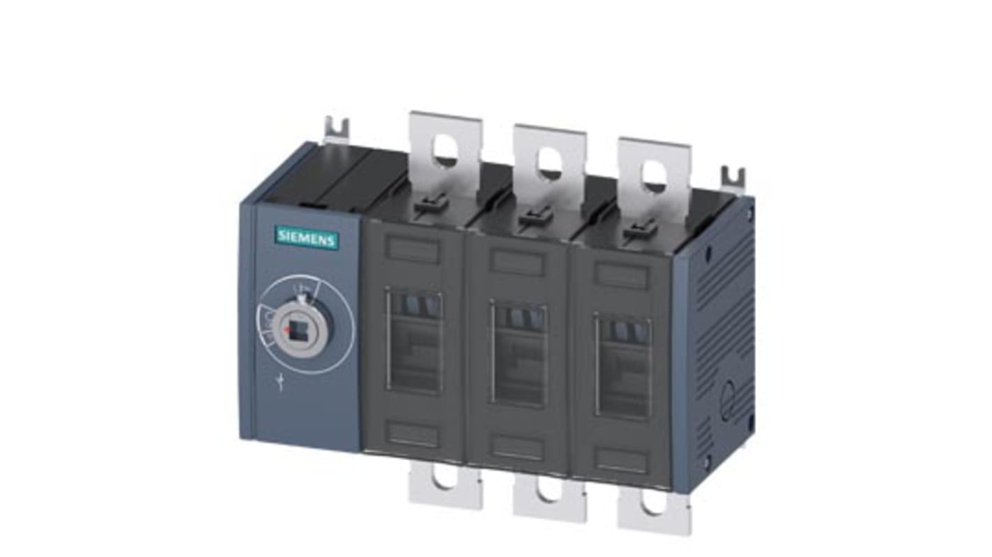 Sezionatore interruttore Siemens 3KD3830-0PE10-0, 250A, 3 poli, azionamento anteriore, scollegamento di sicurezza.