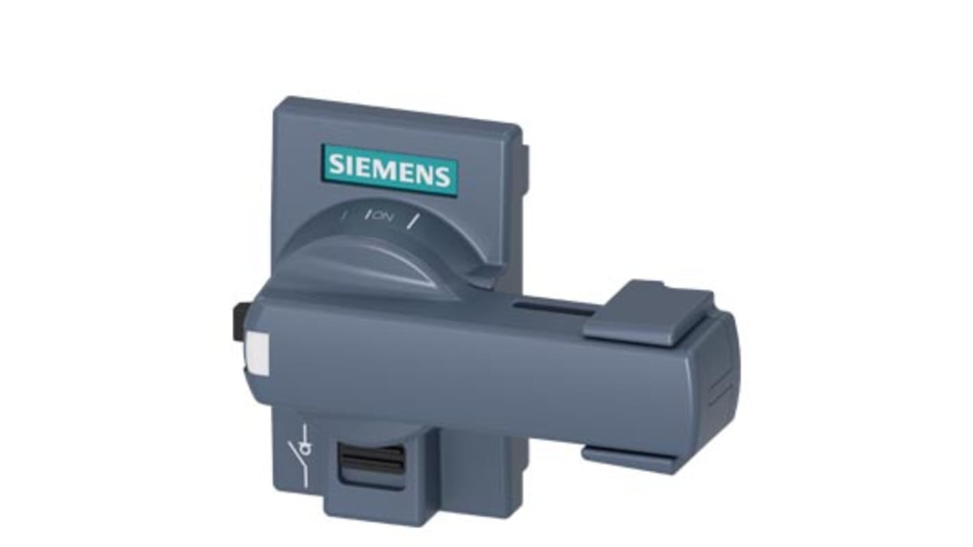 Manopola rotante Siemens 3KD9101-0 per sezionatori, colore grigio, lunghezza 57 mm, bloccabile in OFF, classe di protezione IP30.