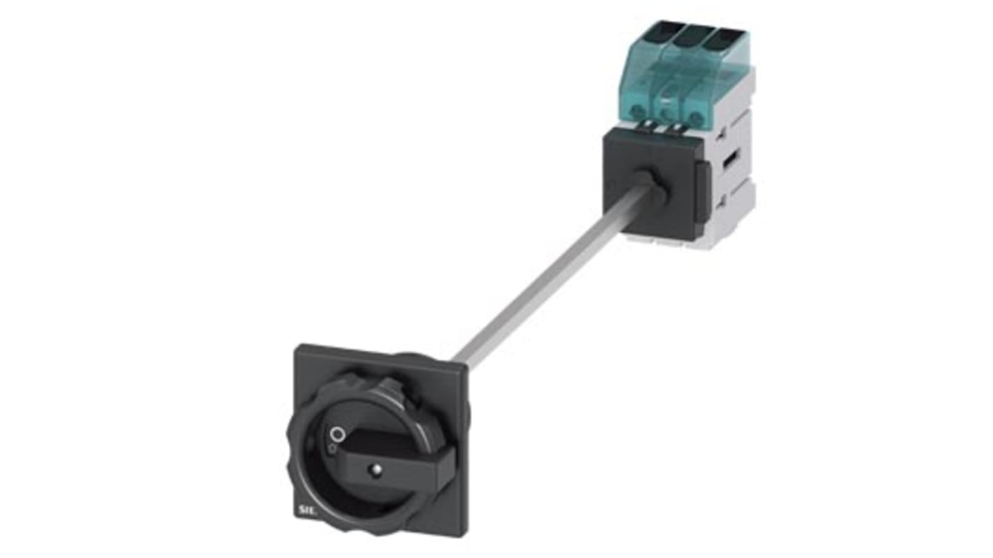 Interruttore di isolamento Siemens 3LD3448-0TK51, 3 poli, 63A, montaggio su guida DIN, grado di protezione IP65.