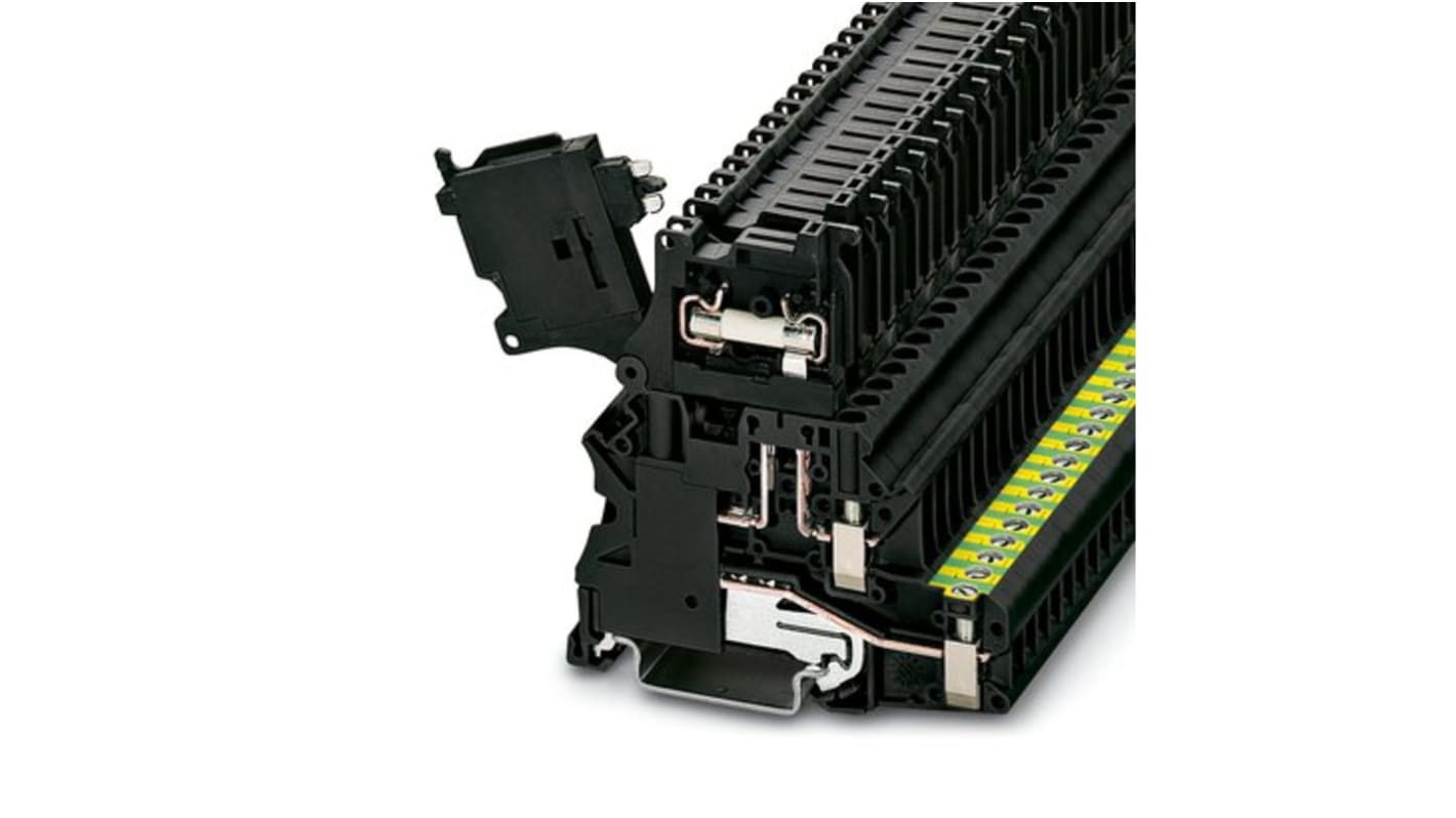 Morsettiera modulare Phoenix Contact 3070053 con fusibile in vetro Nero - Ecocompatibile, design flessibile.