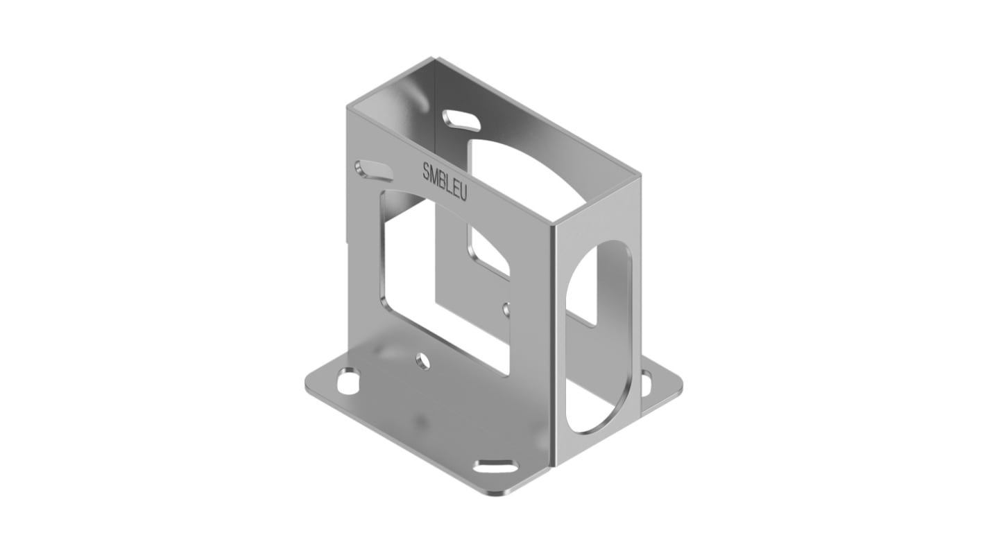 Staffa in acciaio inox Banner SMBLEU per Serie LE e LTF, senza cappuccio terminale, include ferramenta per montaggio.