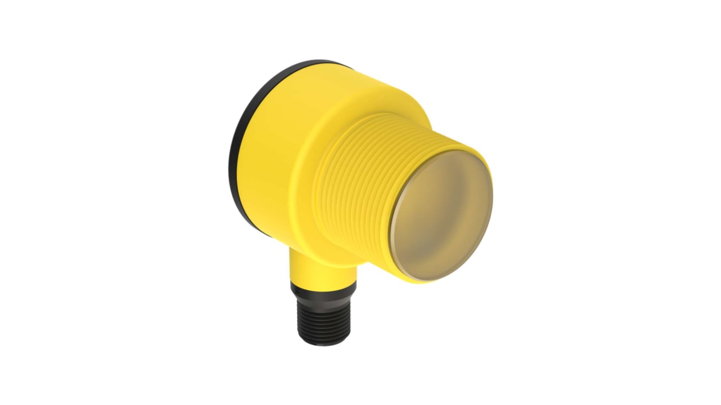 Sensore di livello Banner T30R-1515-LKIQ, montaggio cilindro M30, rilevamento radar fino a 25 m, uscita NPN/PNP e analogica.