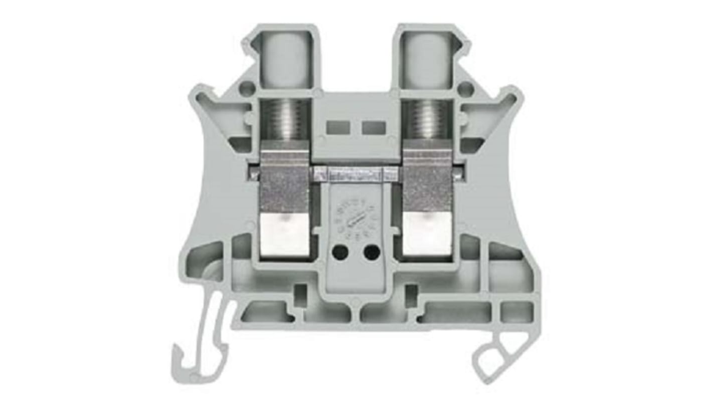 Morsetto per guida DIN Siemens 8WH1000-0AF00, grigio, singolo. 1000V 24A, compatibile con guida DIN TH35. Certificato CSA UL UR EAC CE.