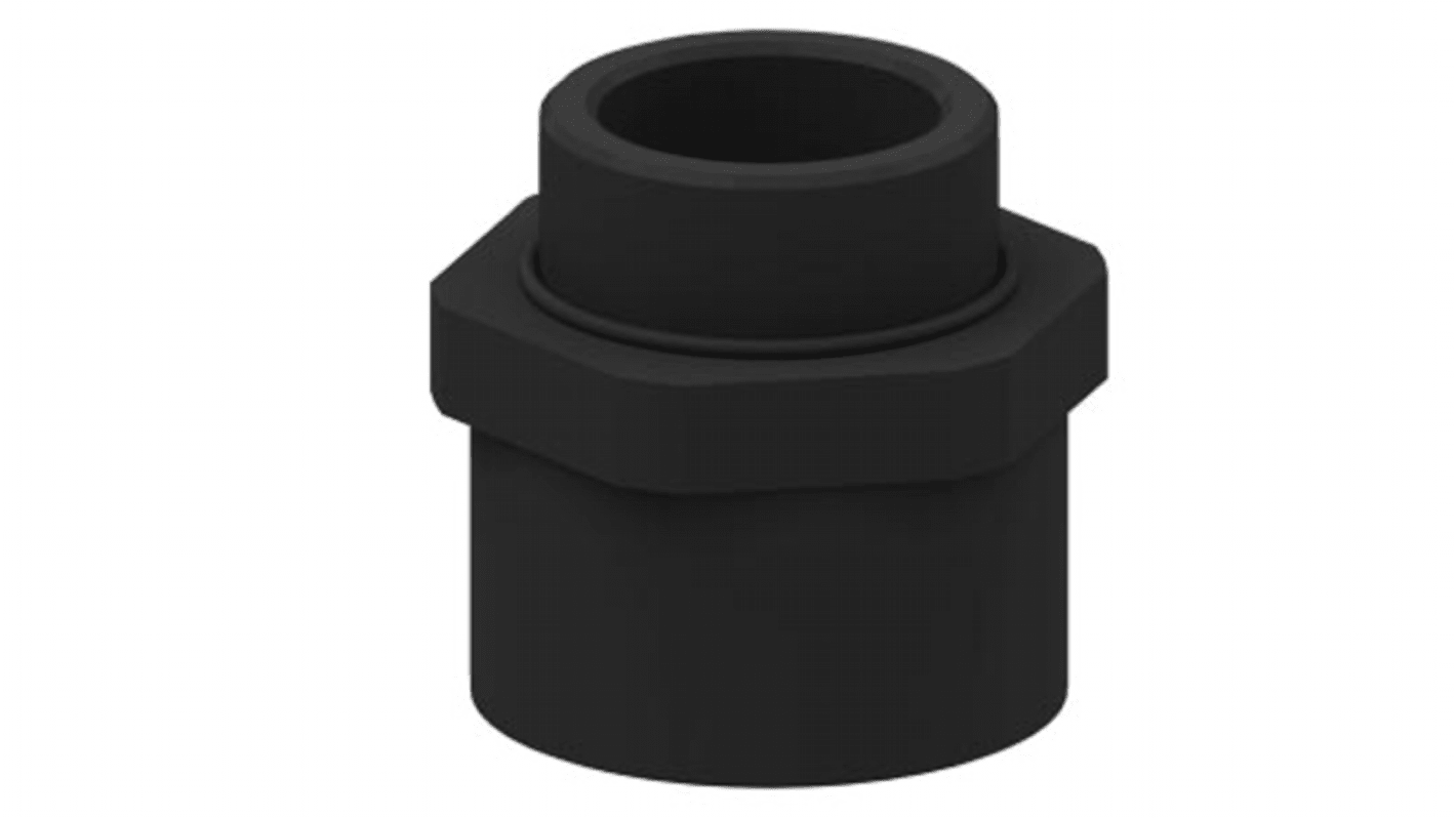 Adattatore Siemens 3SX9918 per interruttore di posizione, compatibile con cavi M20x1,5 e NPT 1/2, in plastica sagomata.