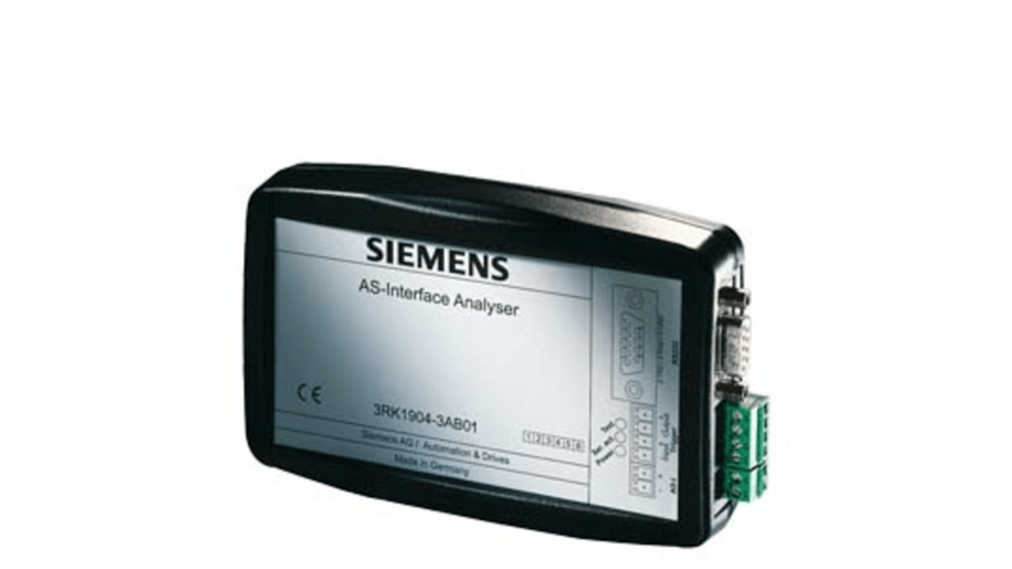 Modulo di interfaccia Siemens 3RK19043AB01 per I/O digitali, IP20, dimensioni 30 x 150 x 90 mm, temperatura -25 a +70 °C.