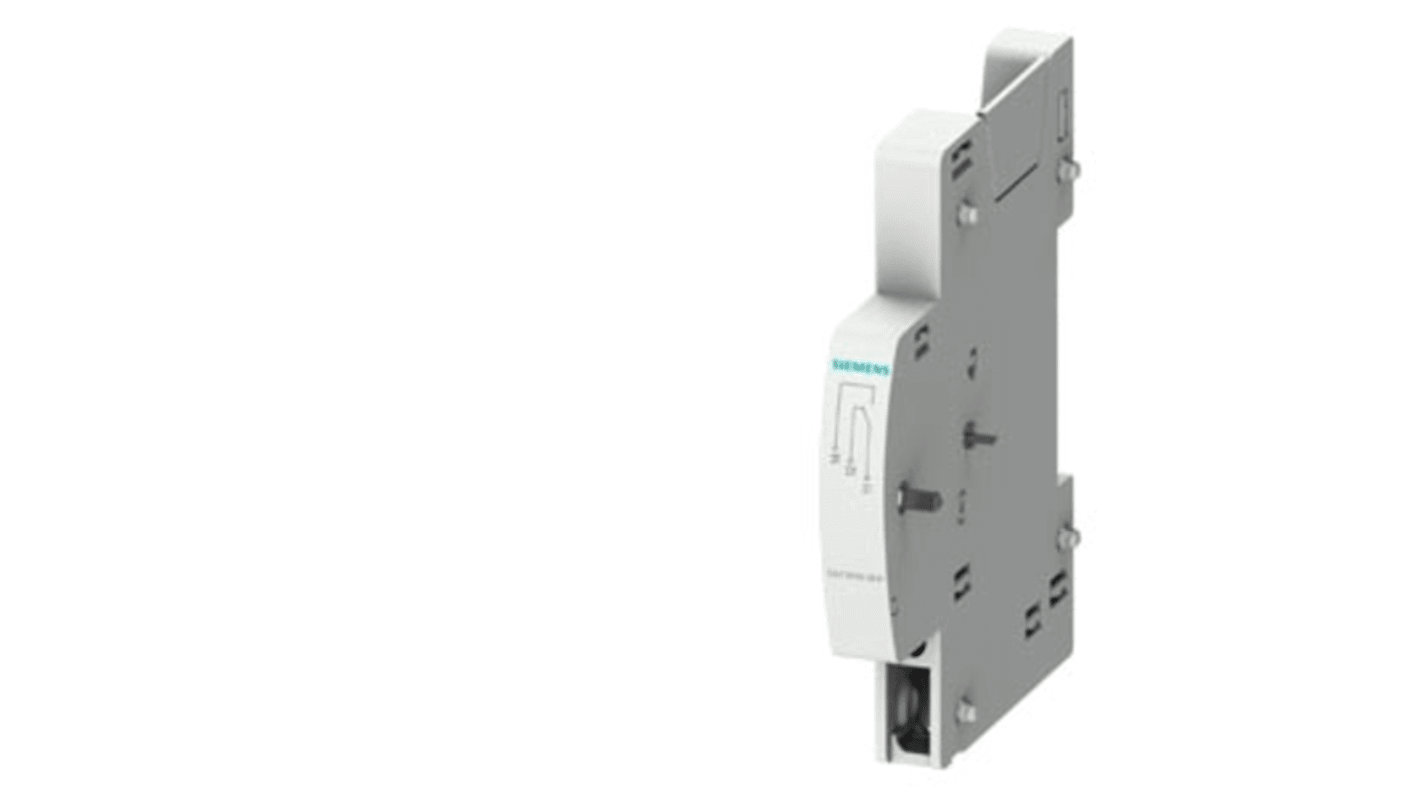 Blocco interruttore ausiliario Siemens 5ST1010-0FP, 1 contatto 1CO, montaggio su guida DIN, IP20, morsetti a vite.