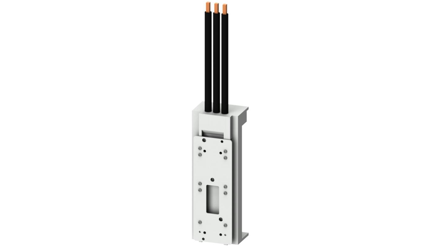 Adattatore barra di distribuzione Siemens SENTRON 8US1211-4TM00, tensione 480-690V, passo 60mm, materiale metallico.
