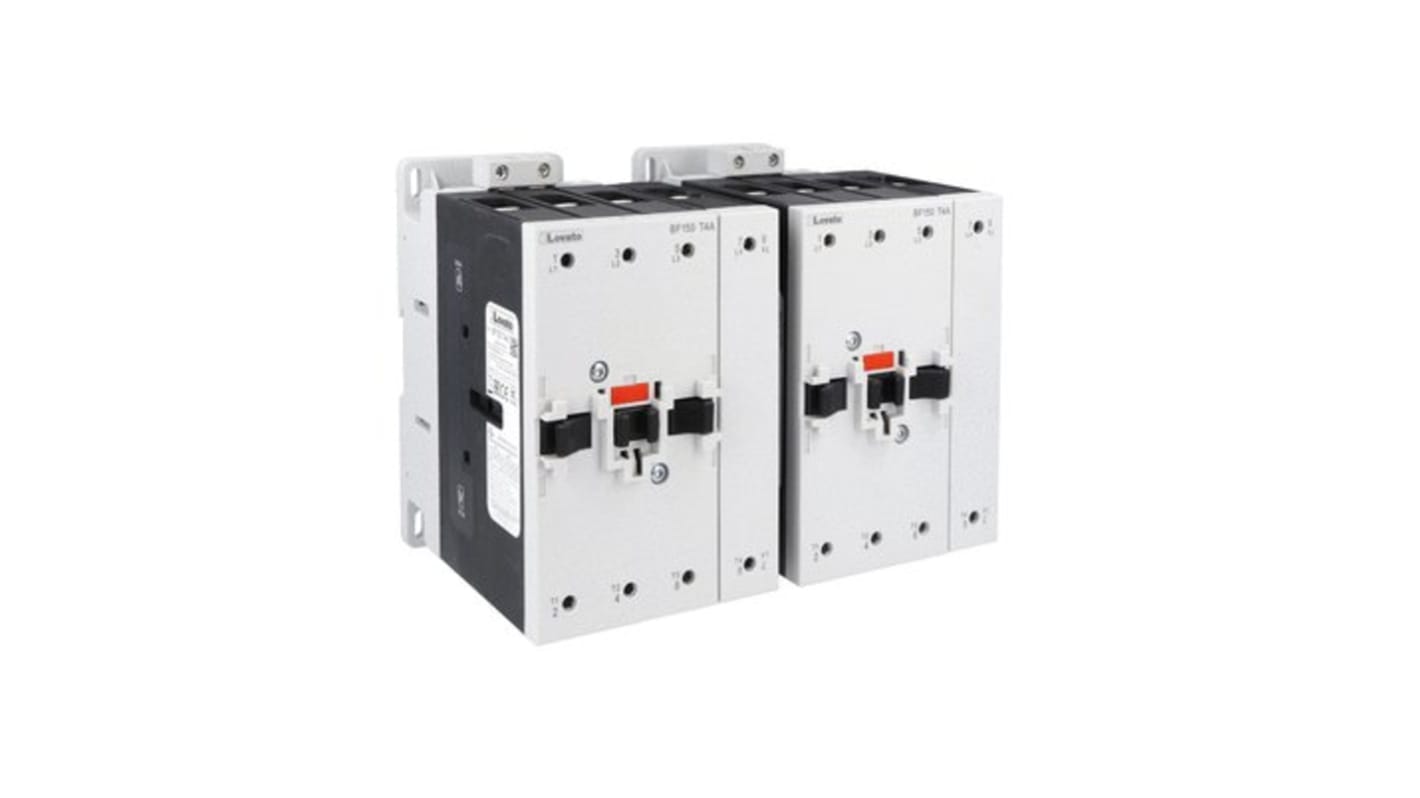 Contattore Lovato BFC150T4A230, 2NC, corrente 165 A, tensione bobina 230 V c.a., montaggio laterale, peso 4892 g.