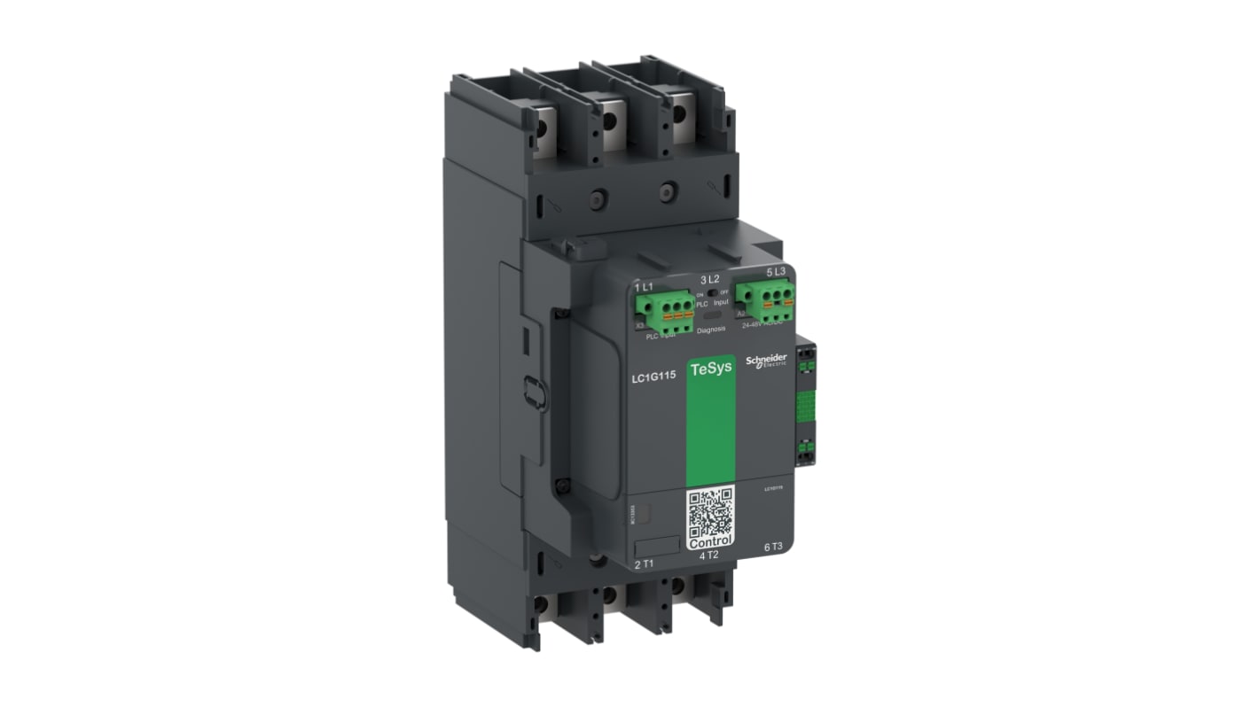 Contattore Schneider Electric LC1G225BEEA, 1 NA + 1 NC, 330 A, 1000 V, montaggio su piastra, dimensioni 108x255x193 mm.