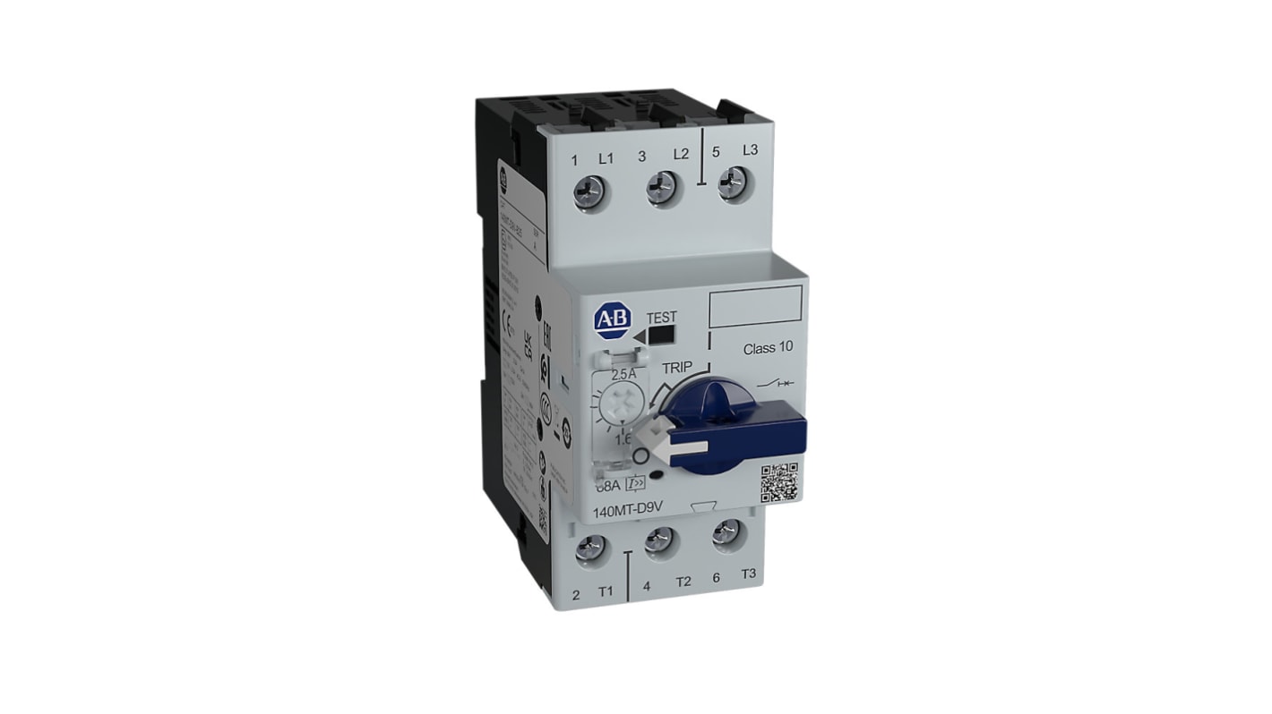 Interruttore automatico del motore Rockwell Automation 140MT-D9V-C36, 36 A, 200-500 V AC, telaio a D, protezione cortocircuito.