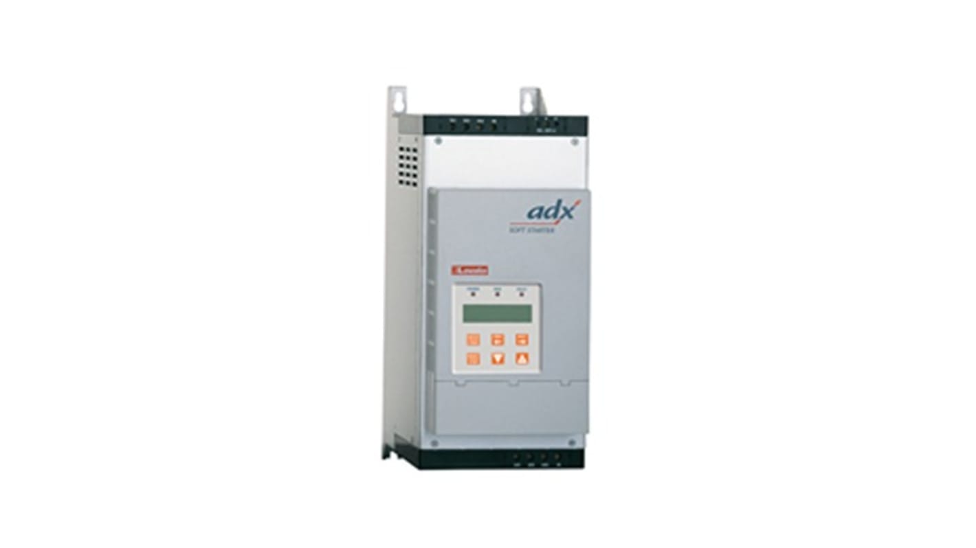 Avviatore soft-start Lovato 51ADX0030B per motori trifase, potenza 18,5 kW, corrente 30 A, display LCD, IP20.