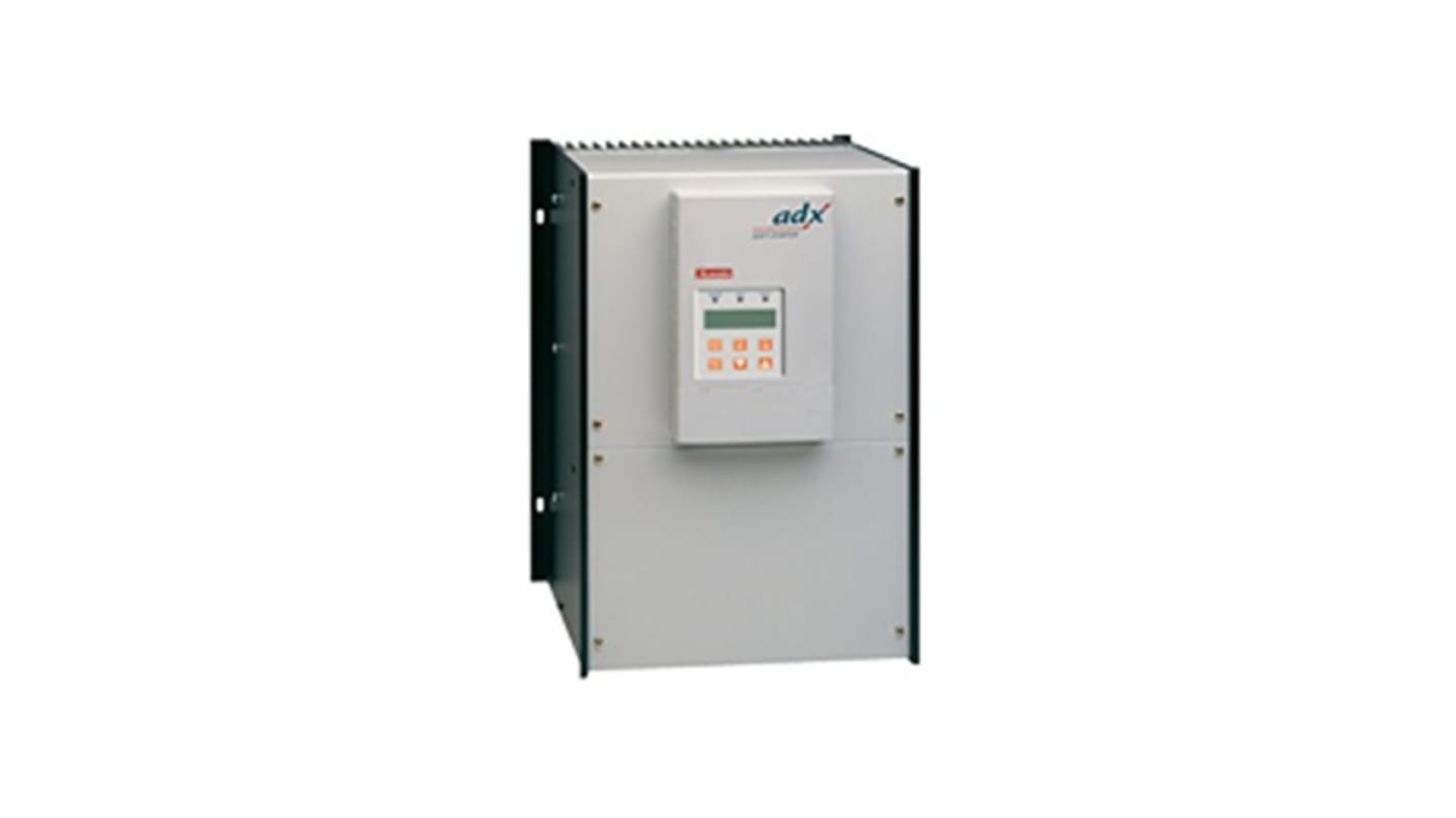 Avviatore soft-start Lovato 51ADX0142B per motori trifase, potenza 90 kW, tensione 500 V, corrente 142 A, con display LCD.