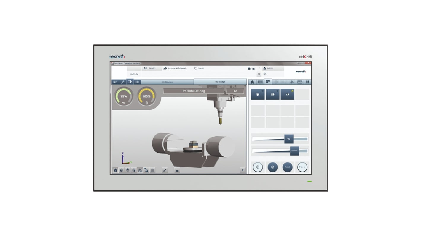 Bosch Rexroth R911381365, display HMI multitouch 21,5" DR0021, risoluzione 1920x1080, alimentazione 24 V c.c.