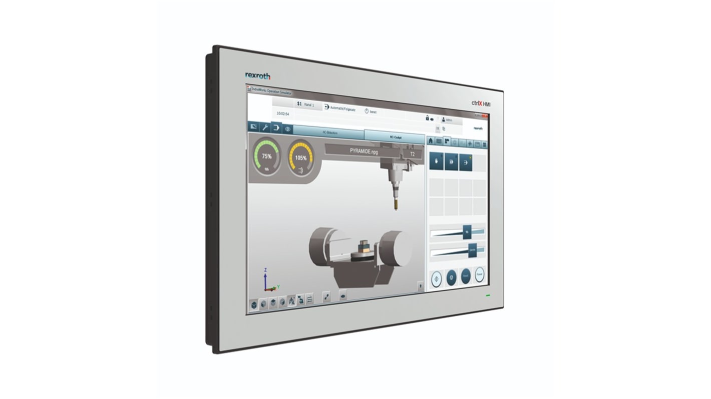 Panel PC Bosch Rexroth R911403617, ctrlX HMI 21,5", risoluzione 1920x1080, CPU Intel Core i5, design versatile.